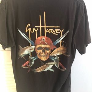 Guy Harvey black pocket shirt